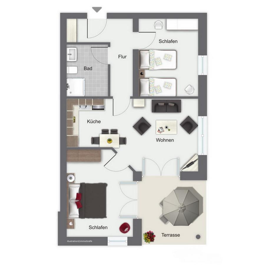 Duenenblick Wohnung 21 Больтенгаген Екстер'єр фото